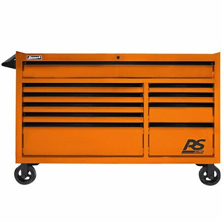 HOMAK RS Pro 54'' Orange 10-Drawer Roller Cabinet OG04054010 571OG0405410
